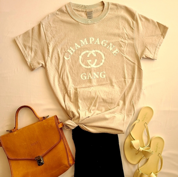 Champagne 🍾 Gang Graphic Tee -NEW - Picture 8 of 10